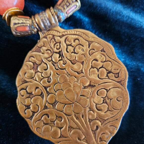 Handmade One-of-a-Kind Artisan Gemstone Statement Necklace - Picture 6 of 6